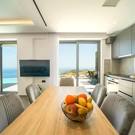 Villa Hilltop Luxury With Private Pool And Sea View Achlada