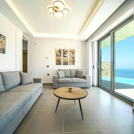 Hilltop Luxury With Private Pool And Sea View Achlada